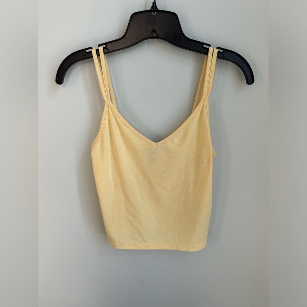 Forever 21 | Yellow Double Strap Cropped Tank M